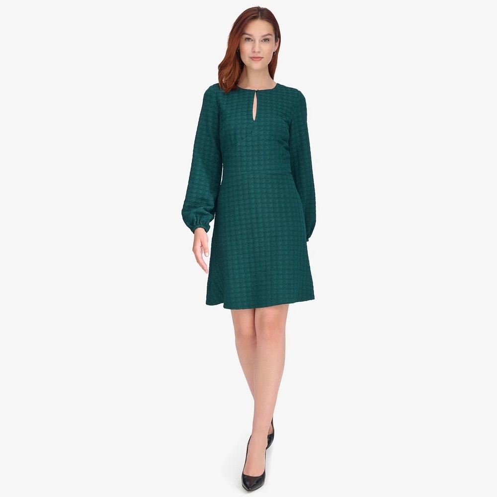 Tommy Hilfiger Women's Embossed Houndstooth Knit Dress Size 4